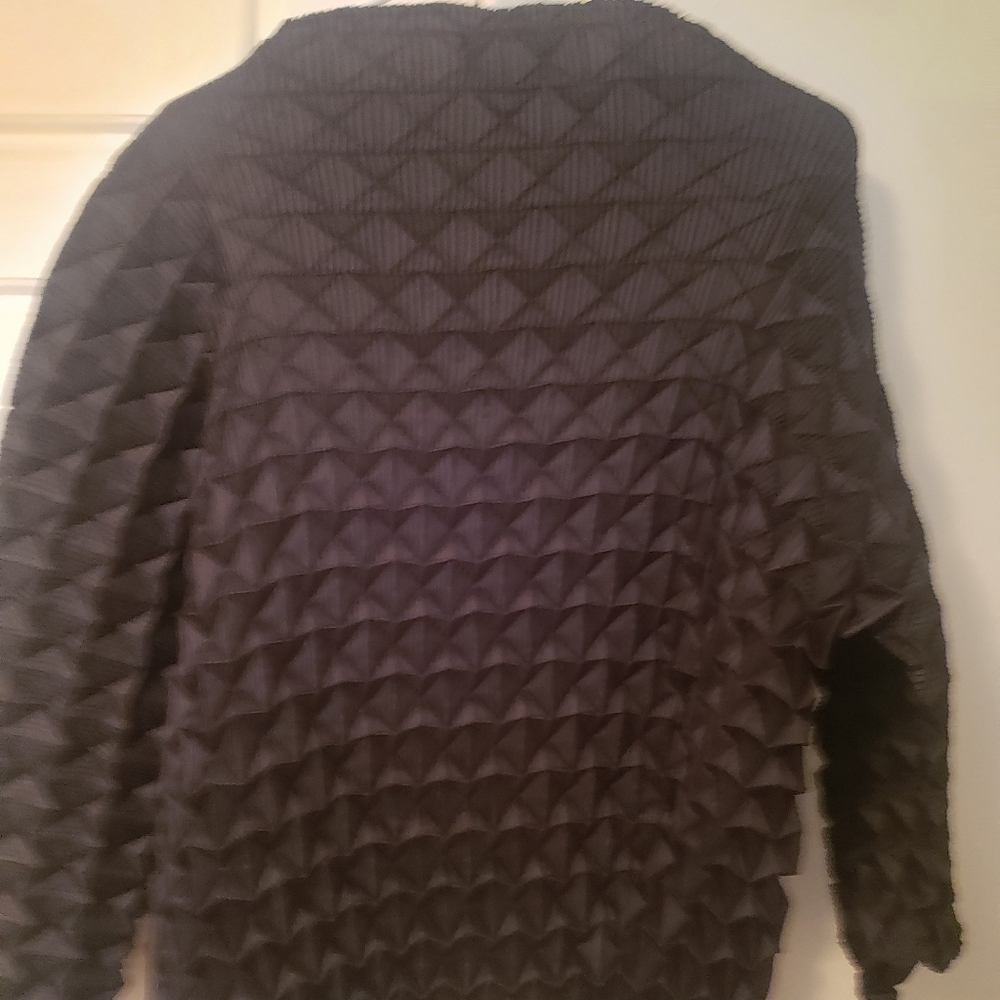 Nuzina Mock Turtle Neck Black Blouse - Picture 2 of 5